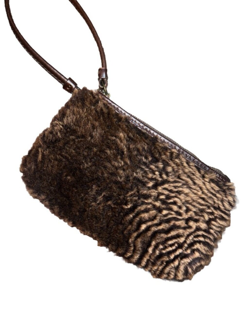 Patricia Nash Sherpa & Leather Vinova Piedmont Purse Wristlet Wallet NWT